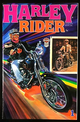 VIntage HARLEY RIDER COMIC 1988 1ST EDITION Comic MINT Harley Davidson