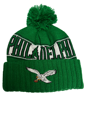 #ad #ad Philadelphia Eagles Knit Hat Beanie Brand New Cap On Field Sideline All Green