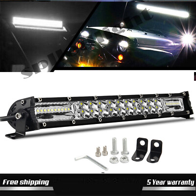 #ad 14quot; Dual Row Combo Beam LED Light Bar 1200W fit Ford UTV Truck Van Driving Lamp
