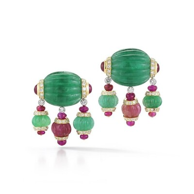 #ad Syn Emerald Vintage Style Dangle Earrings 925 Sterling Silver Celebrity Jewelry