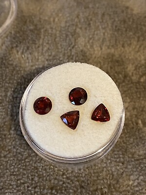 #ad 2.35 tcw 2 Matched Pairs of Garnet Gemstones