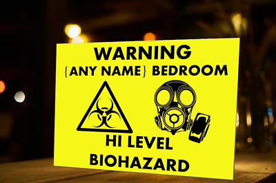 #ad #ad Kids Bedroom Metal Door Sign Hi Level Biohazard Printed With Your Kids Name