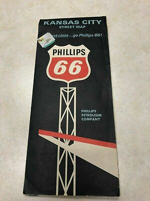 1965 Phillips 66 Kansas City Missouri Street Map