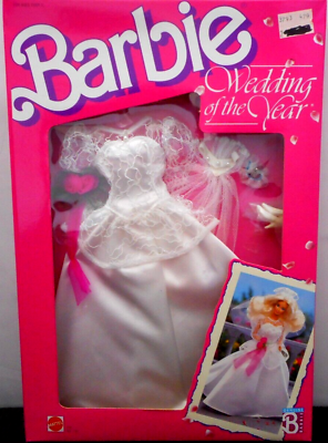 Vintage 1991 Barbie Fashions Wedding Of The Year Wedding Dress #3788 Sealed New