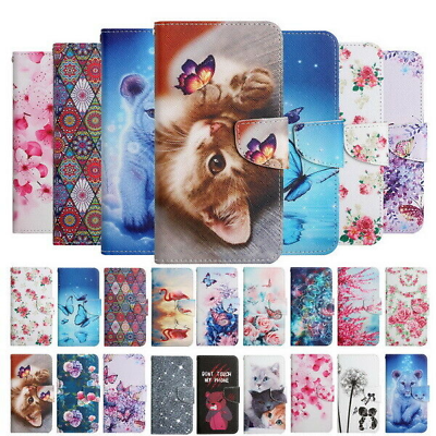 Flower Cat Butterfly Wallet Cover Case For S20 S21 S22 S23 Note 20 A32