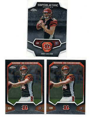 #ad Andy Dalton 2x 2011 Topps Chrome Rookie Recognition amp; TC Superlative Rookies RC