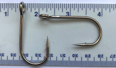 #ad 1000 6X strength GT 9171 Nickel Plated Open Eye Siwash Fishing Hooks size 5 0
