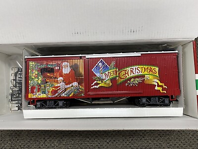#ad LGB 47674 G Large Scale Merry Christmas Boxcar NEW with sleeve