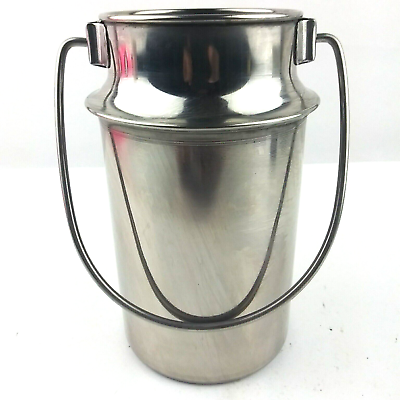 #ad ORION Stainless Steel Milk Jug without Lid and Carry Handle Transport Jug
