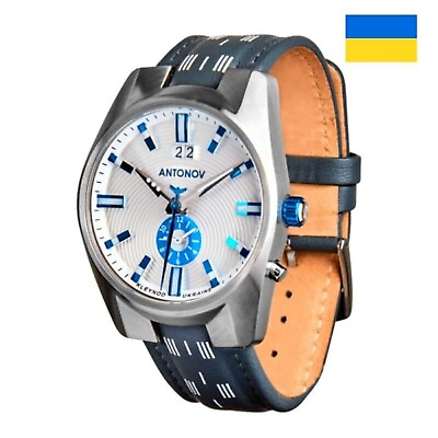 Ukrainian Brand Wristwatch Swiss Mechanism Ronda 4210.B Ukrainian Gift Automatic