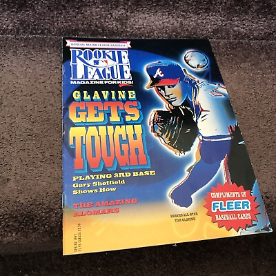 #ad #ad Official Major League Baseball Rookie League Magazine for Kids Spring 1993