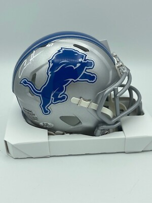 #ad AIDAN HUTCHINSON Signed Detroit Lions Speed Mini Helmet COA Hologram