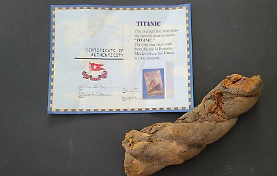 TITANIC MOVIE PROP Piece Of Boat#x27;s MOORING ROPE Recovered From SET In MEXICO COA