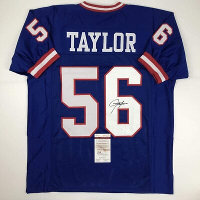 Autographed Signed LAWRENCE TAYLOR New York Blue Football Jersey JSA COA Auto