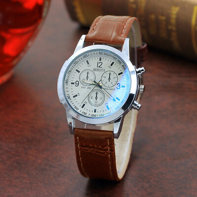 #ad Men#x27;s Wrist Watches Belt Sport Quartz Hour Wrist Analog Watch Quartz Watch