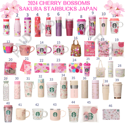 #ad Starbucks Japan SAKURA 2024 1st amp; 2nd Cherry Blossom Mug Cup Thumbler STANLEY