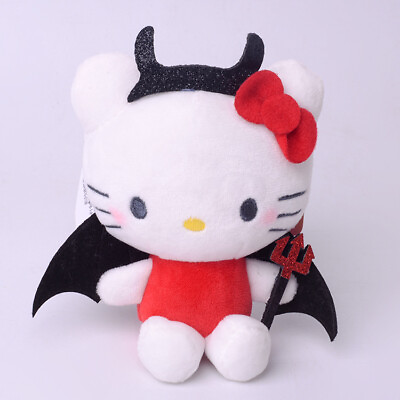 #ad Halloween Devil Hello Kitty Cute Demon Plush Doll Toy Bag Pendant Keychain Gifts
