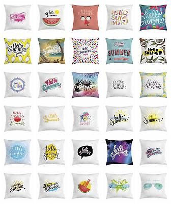 Hello Summer Throw Pillow Cases Cushion Cover by Ambesonne Home Accent 8 Sizes