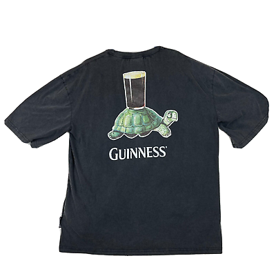 #ad Guinness Beer T Shirt Adult 4XL Anticipation Turtle Black Short Sleeve