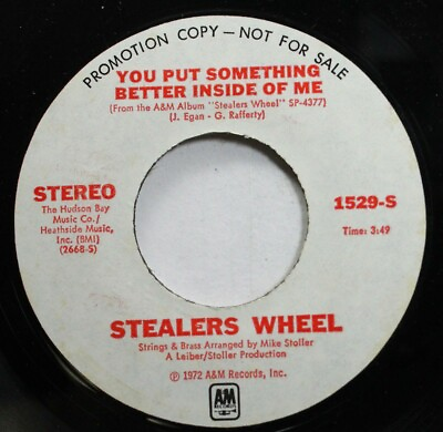 #ad Rock Promo 45 Stealers Wheel You Put Something Better Inside Of Me Wheelin#x27;