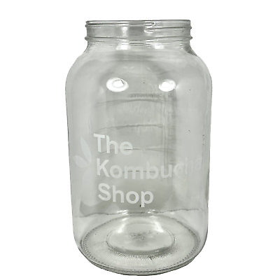 #ad 1 Gallon Wide Mouth Glass Large Kombucha Tea Jar Organic Brew Bottle Airtight