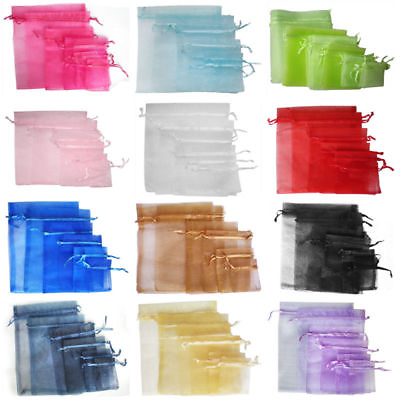 5 Sizes Organza Wedding Party Xmas Jewelry Favour Gift Bags Pouch Decor