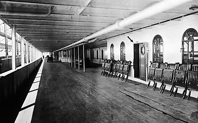 Promenade Deck Titanic Back And White 8x10 Picture Photo Print