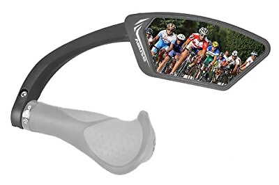 #ad Bicycle Bike Handlebar Mount Mirror Silver Lens 50% Anti Glare Crystal Clear Big