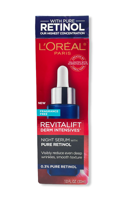 L#x27;Oreal Revitalift Derm Intensives Night Serum with Pure Retinol 1.0fl.oz. 30ml