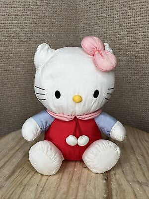 #ad Rare Vintage Sanrio Hello Kitty Nylon Puffalump Mascot 9quot; Plush