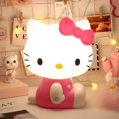 #ad Japanese cute Hello Kitty LED Lamp Touch LED night light girls gift new