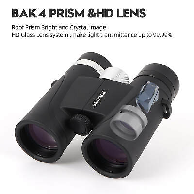 10x50 Binoculars Waterproof with HD BAK4 Lens 24.5mm Eyepiece 423ft 1000Yds