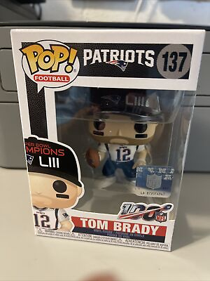 Funko POP NFL: Patriots Tom Brady Super Bowl Champions LIII #137 New