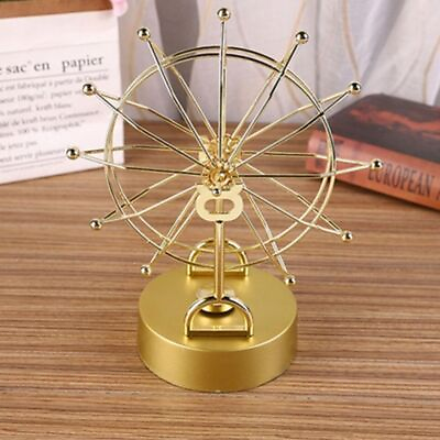 #ad Creative Perpetual Motion Machine Gold Ferris Wheel Rotating Metal Home Decor