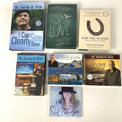 #ad Dr. Wayne W Dyer 7 Piece Lot Books CD Sermons amp; Music DVD I Can See Clearly 1sts