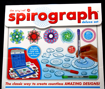 #ad Kahootz The Spirograph Deluxe Game Some Pieces Missing Spare Parts Carrying Case