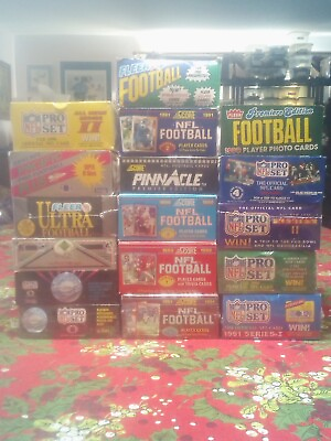 #ad Huge Bulk Lot of 55 Unopened Old Vintage NFL Football Cards in Wax Packs NEW