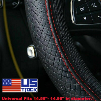 #ad PU Leather Car Steering Wheel Cover Protector Good Grip Auto Accessories For 15quot;