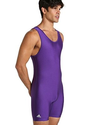#ad Adidas aS101s Lycra Solid Wrestling Singlet Purple