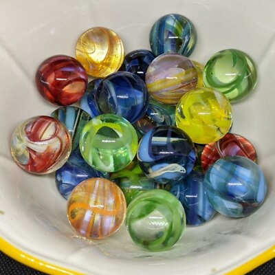 #ad Swirly 1quot; Beck Glass Mystery Marbles Surprise Random Lampwork Marbles
