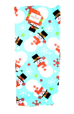 #ad Holiday Snowman Kitchen TowelWaving SnowmanBlueSnowflakesCotton26quot;x16.5quot;