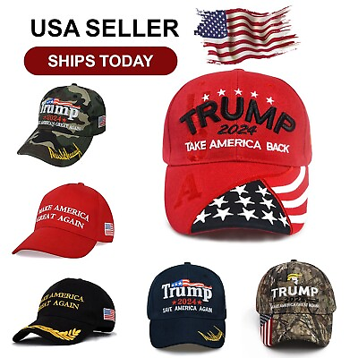 #ad Trump 2024 MAGA Hat Save America Again Embroidered Cap Donald Trump Cap Unisex