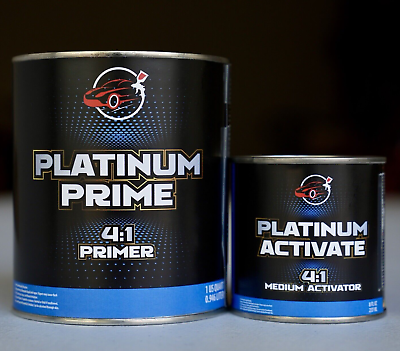 #ad Platinum Prime 4:1 Automotive 2K Primer Surfacer QUART Size Kit w Hardener