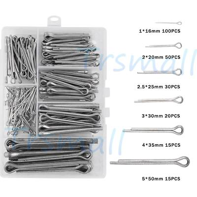 #ad Various sizes 304 Stainless Steel Cotter Pin Assortment Set Value Kit230 Pcs