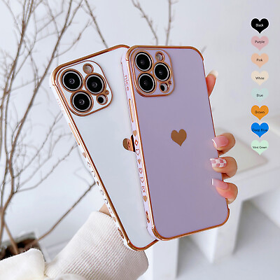 Shockproof Cute Heart TPU Case Cover For iPhone 14 13 12 11 Pro Max X XS XR 8 7