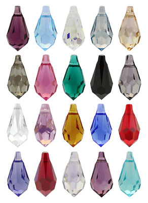 Genuine SWAROVSKI 6000 Teardrop Crystals Pendants * Many Sizes amp; Colors