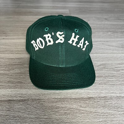 Vintage Hat Green Adjustable Snapback 90s Spell Out Adult
