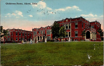 #ad #ad Postcard Childrens Home; Akron Ohio Ea