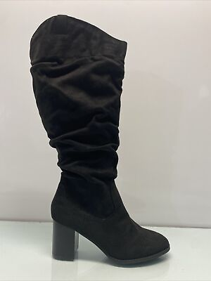 #ad Journee Womens Black Knee High Boots Shoes Size 11 Wide Calf.