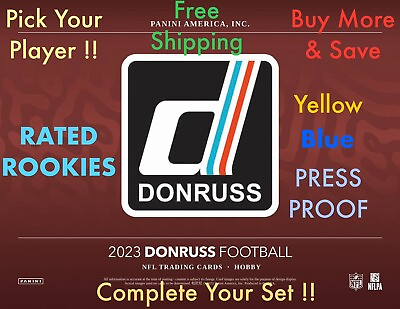 #ad #ad 2023 Panini Donruss Pick Your Player Rated Rookie Press Proof Yellow amp; Blue